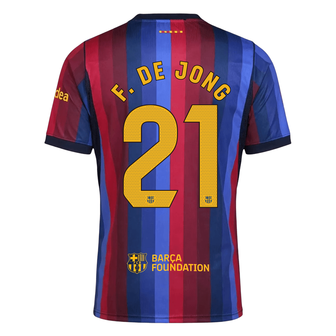 ف. دي يونغ #21 برشلونة القميص الأساسي 2026/27 أزرق وعنابي