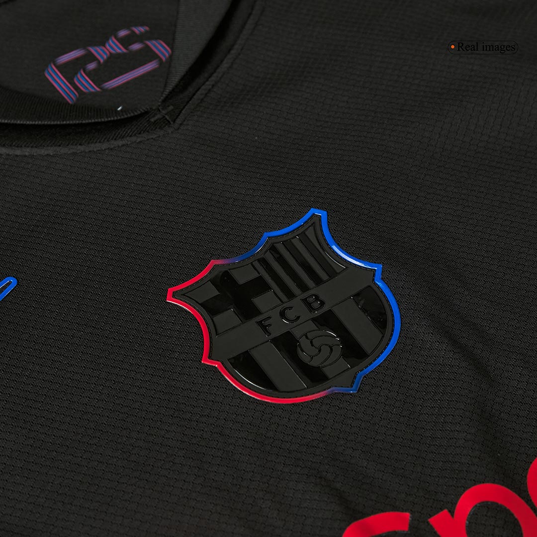 RAPHINHA #11 Barcelone Maillot Extérieur 2024/25 Noir - UCL