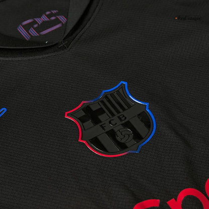 RAPHINHA #11 Barcelone Maillot Extérieur 2024/25 Noir - UCL
