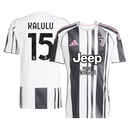 KALULU #15 Juventus Domicile Maillot 2025/26 Noir&Blanc
