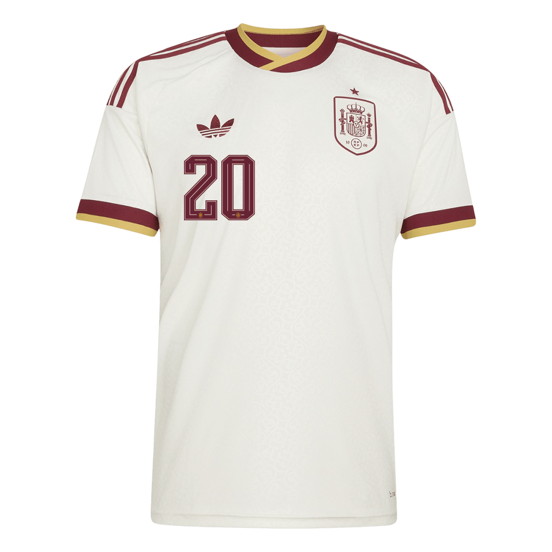 PEDRI #20 Spain Away Shirt - 2026 World Cup White