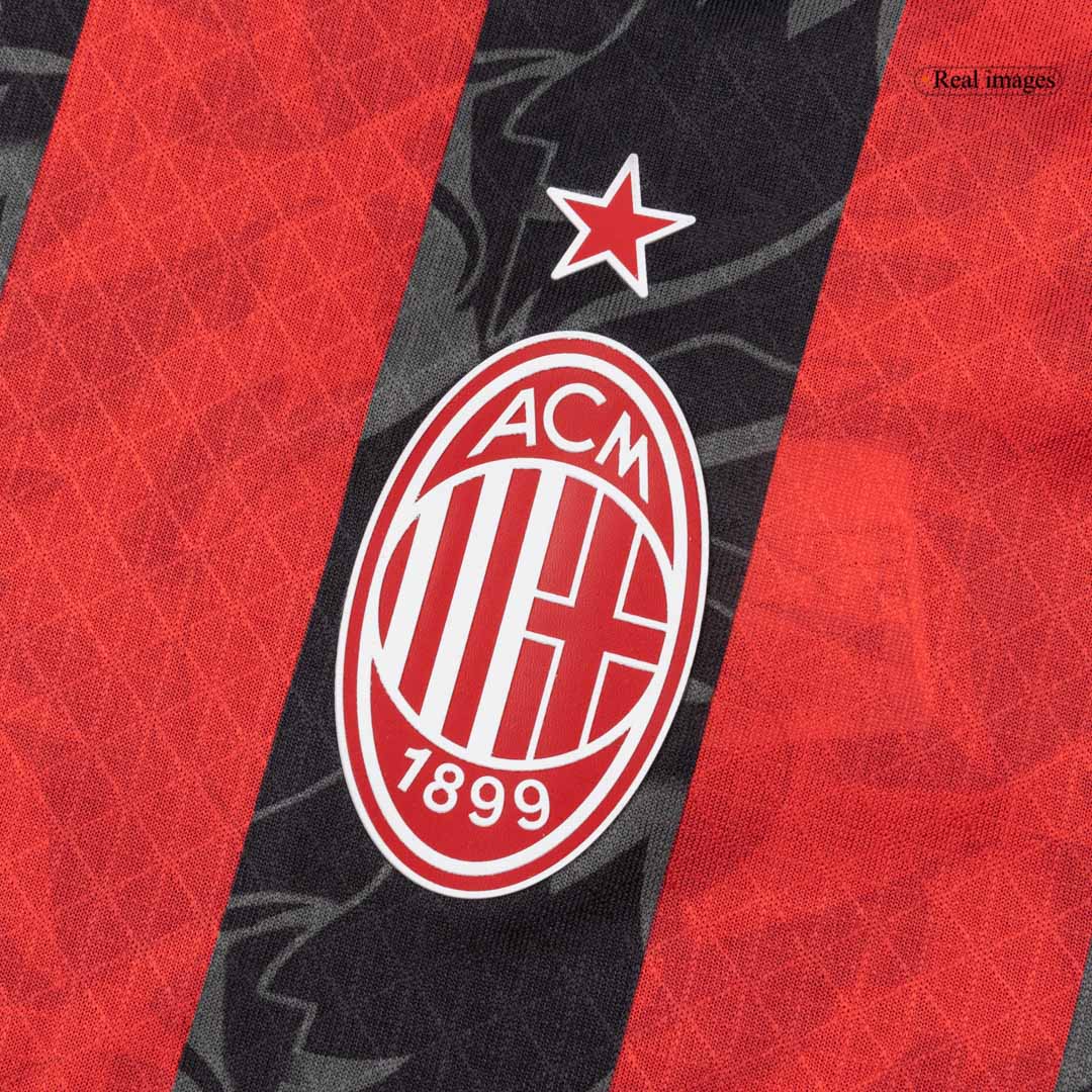Maillot Domicile AC Milan 2025/26 Rouge et Noir Joueur