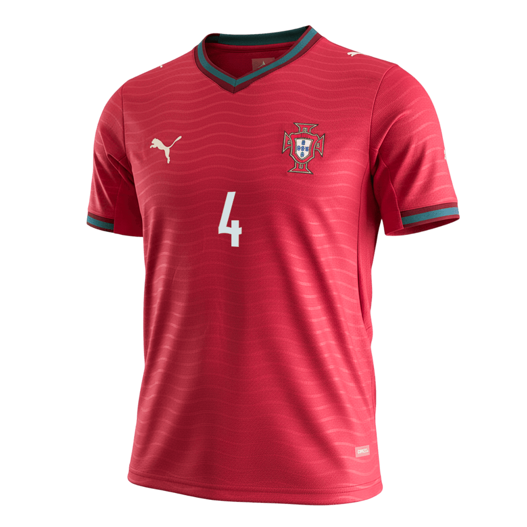 RÚBEN DIAS #4 Portugal Maillot Domicile - Coupe du Monde 2026 Rouge - Super