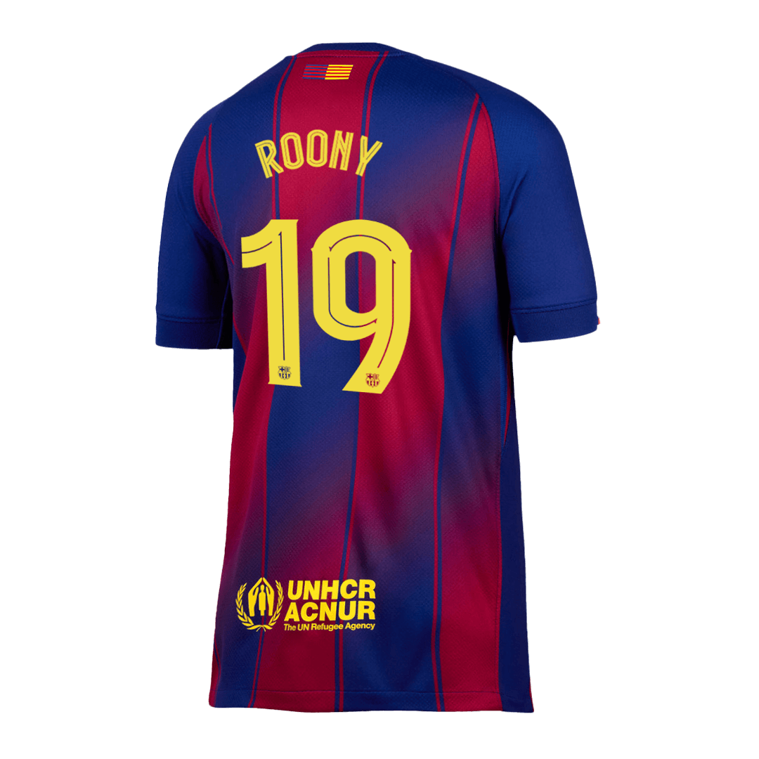 ROONY #19 Barcelone Maillot Domicile 2025/26 Rouge&Bleu - UCL - Super