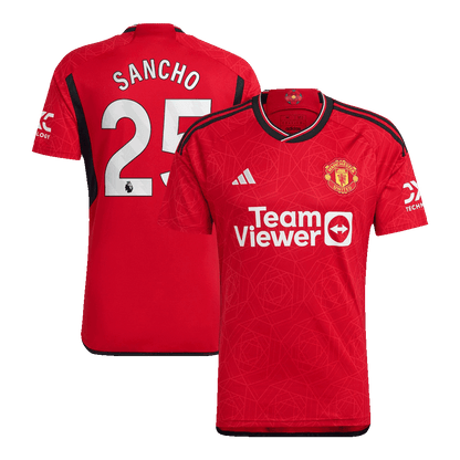 SANCHO #25 Manchester United Domicile Maillot 2023/24 Rouge