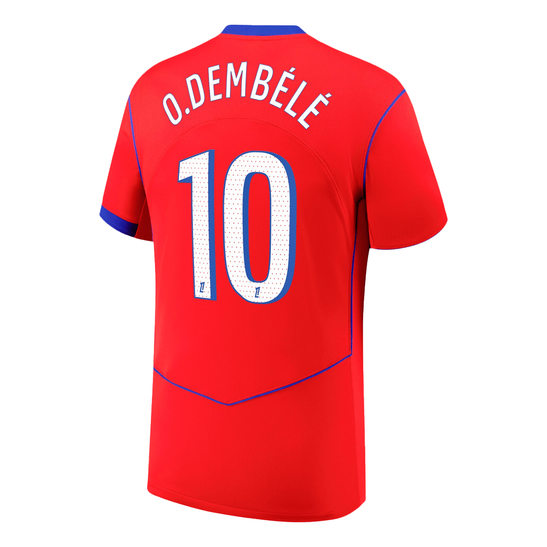 O.DEMBÉLÉ #10 PSG Troisième Maillot 2025/26 Rouge