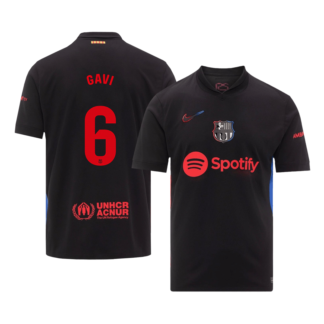 GAVI #6 Barcelone Maillot Extérieur 2024/25 Noir
