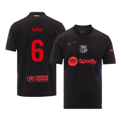 GAVI #6 Barcelone Maillot Extérieur 2024/25 Noir