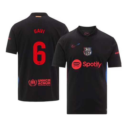 GAVI #6 Barcelone Maillot Extérieur 2024/25 Noir