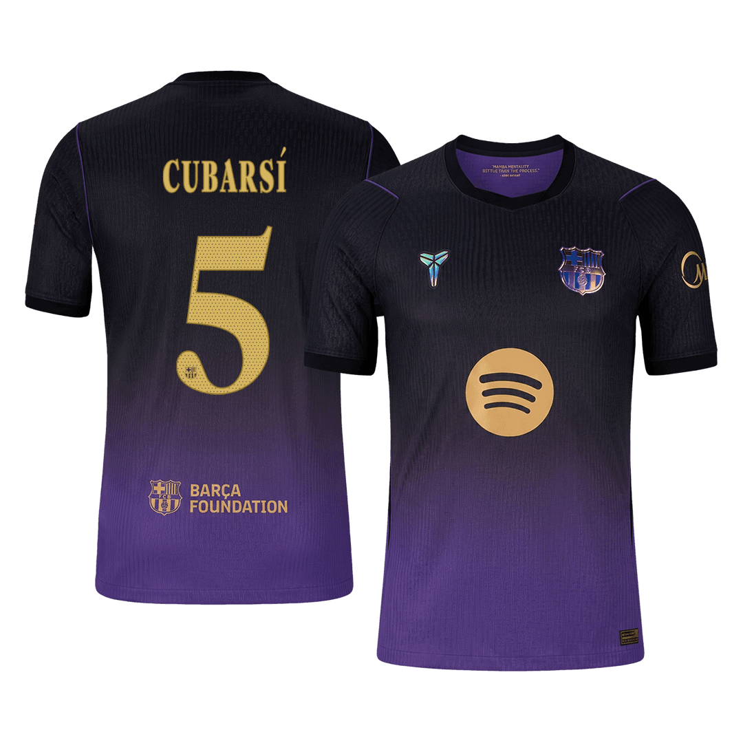 CUBARSÍ #5 Barcelona Extérieur Maillot 2026/27 Black/Purple Joueur - UCL