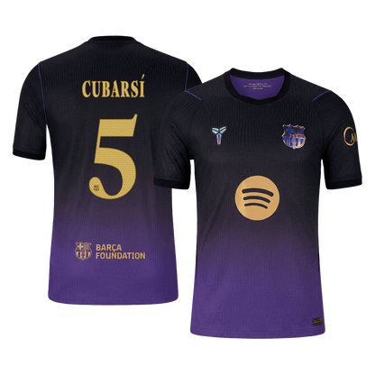 CUBARSÍ #5 Barcelona Extérieur Maillot 2026/27 Black/Purple Joueur - UCL
