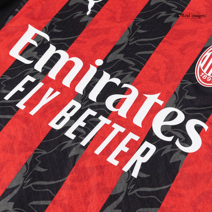 Maillot Domicile AC Milan 2025/26 Rouge et Noir Joueur