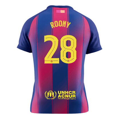 ROONY #28 Barcelone Domicile Maillot 2025/26 Rouge&Bleu - UCL - Super