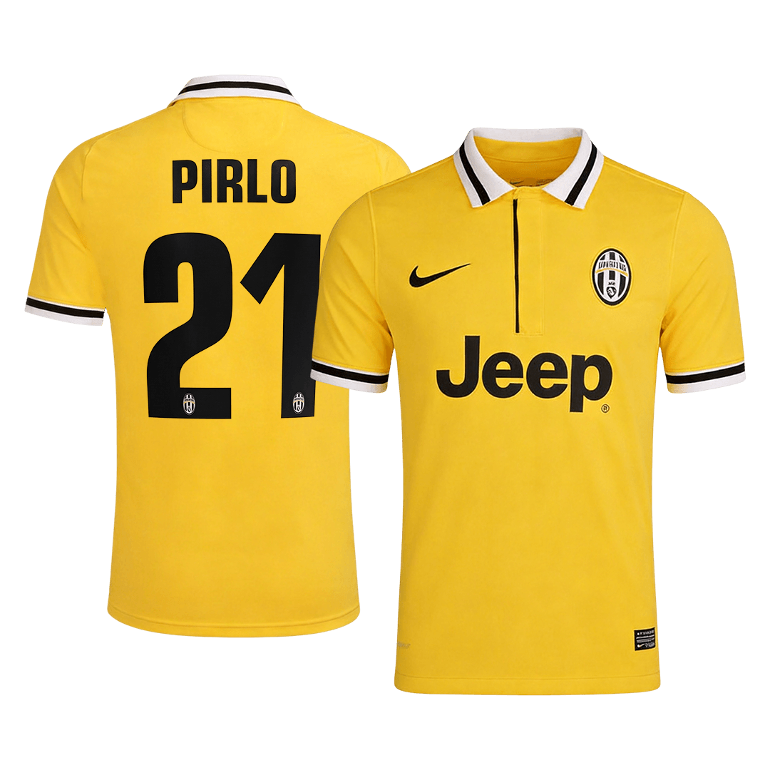 Maillot Rétro PIRLO #21 Juventus Extérieur 2013/14 Jaune