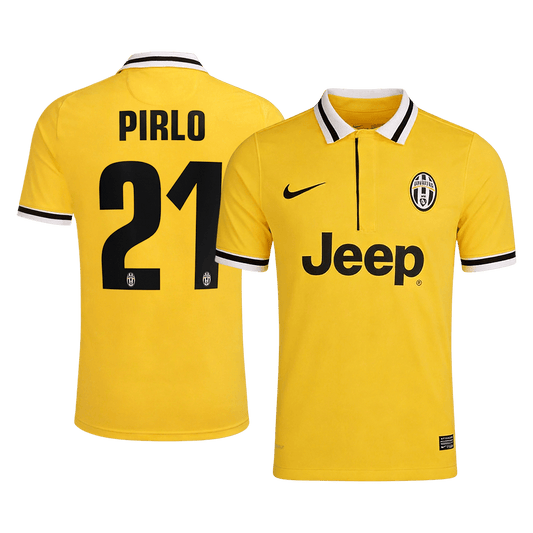 Maillot Rétro PIRLO #21 Juventus Extérieur 2013/14 Jaune