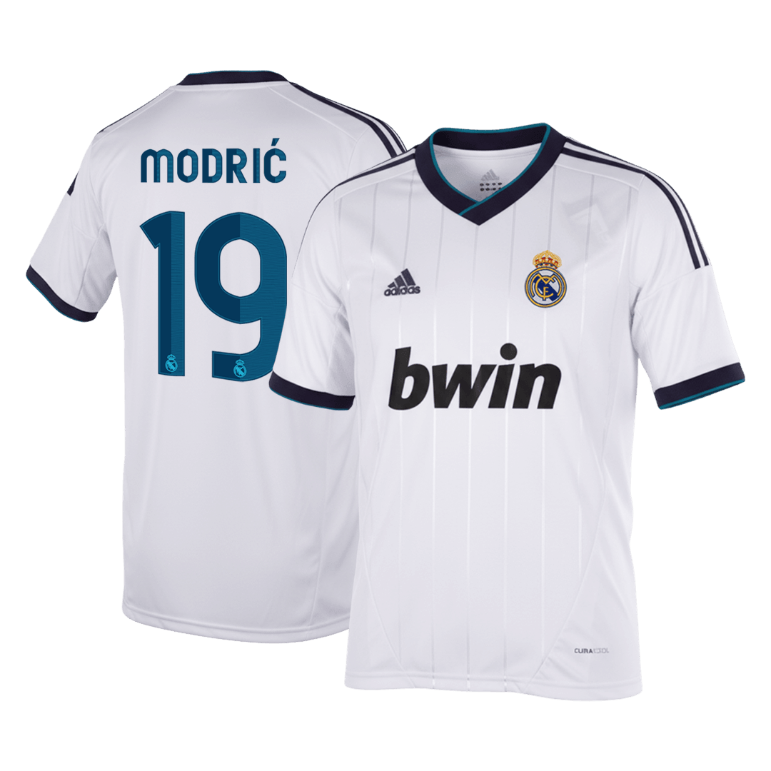 Maillot Domicile Rétro MODRIĆ #19 Real Madrid 2012/13 Blanc