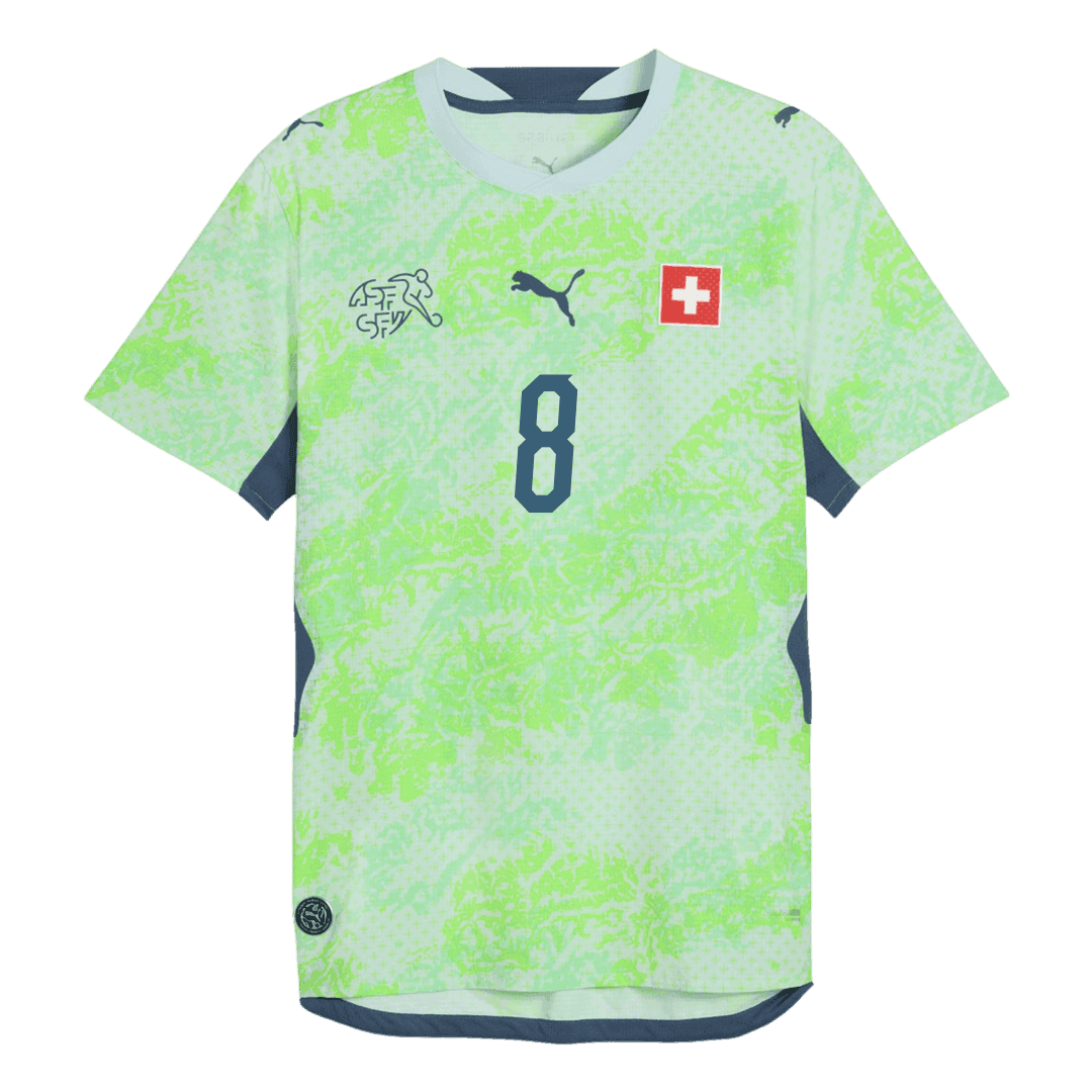 MAILLOT EXTÉRIEUR REULER #8 Suisse - Coupe du Monde 2026 Vert