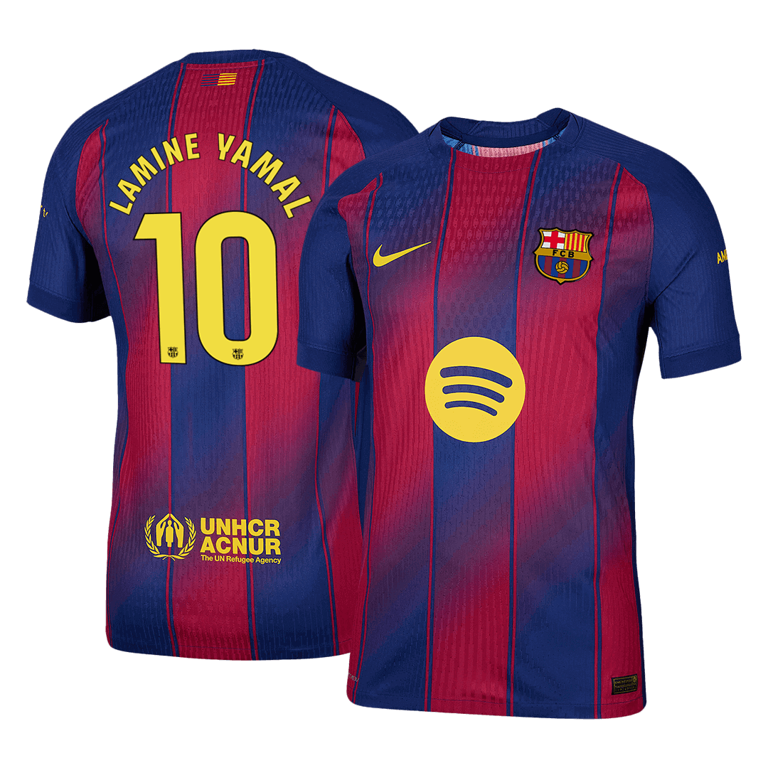 LAMINE YAMAL #10 Barcelona Domicile Maillot 2025/26 Rouge&Bleu Joueur