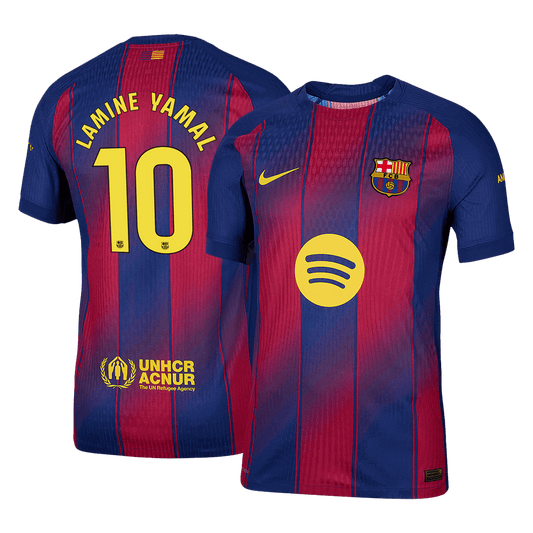 LAMINE YAMAL #10 Barcelone Domicile Maillot 2025/26 Rouge&Bleu Joueur