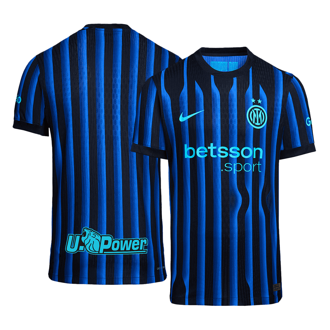 Inter Milan Maillot Domicile 2025/26 Bleu et Noir Joueur