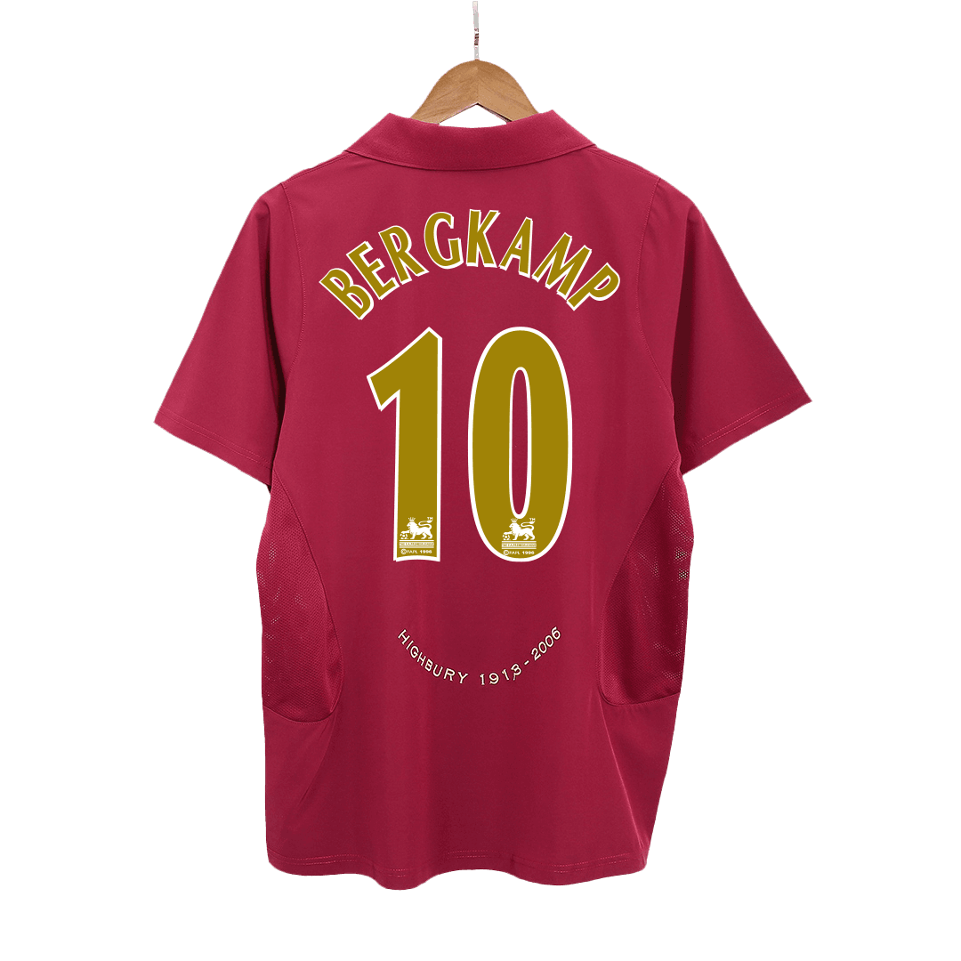 Maillot Rétro Domicile Arsenal BERGKAMP #10 2005/06 Rouge