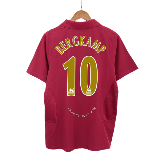 Maillot Rétro Domicile Arsenal BERGKAMP #10 2005/06 Rouge