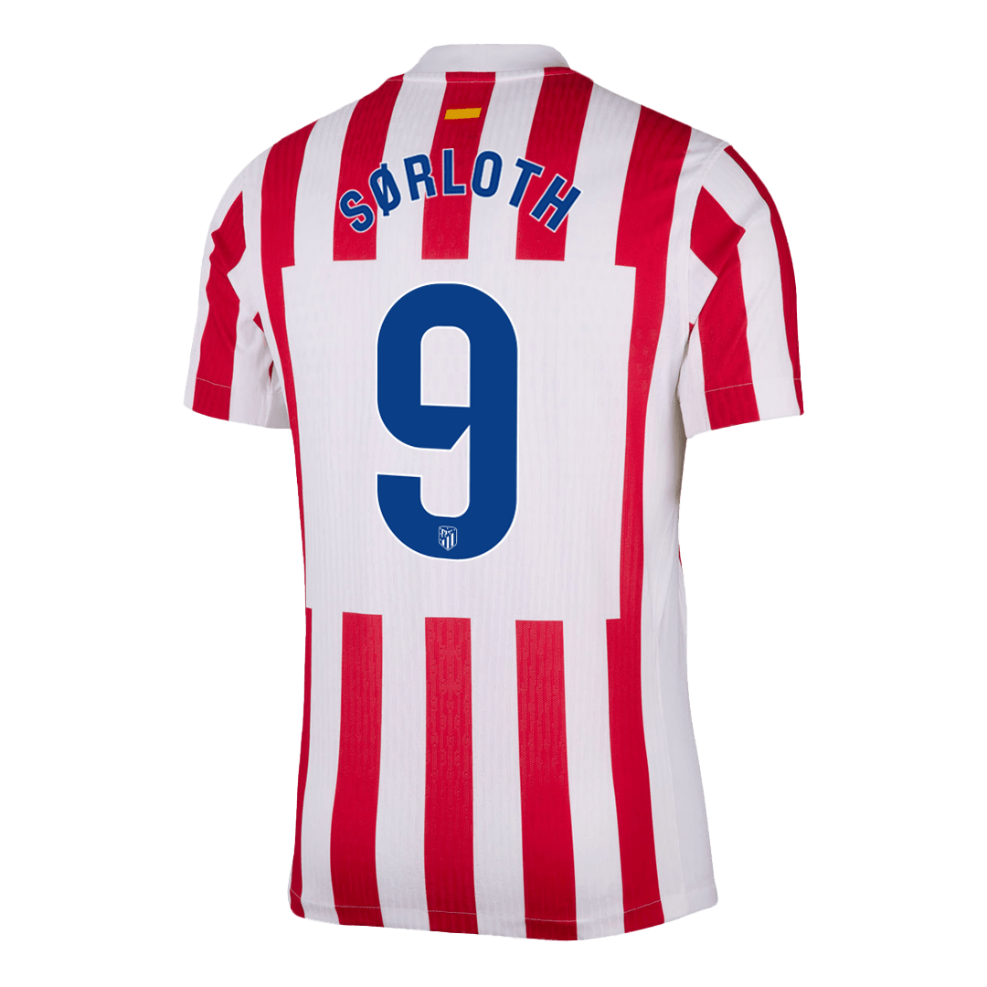 SØRLOTH #9 Atletico Madrid Domicile Maillot 2025/26 Rouge&Blanc Joueur