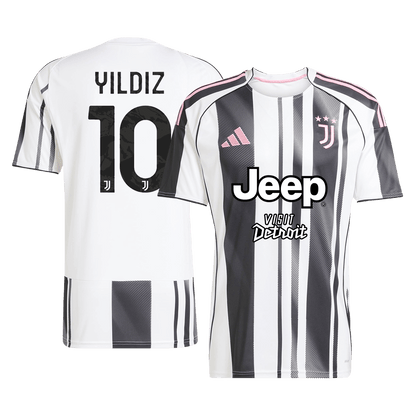 YILDIZ #10 Juventus Domicile Maillot 2025/26 Noir&Blanc
