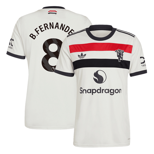 B.FERNANDES #8 Manchester United Troisième Maillot 2024/25 Blanc