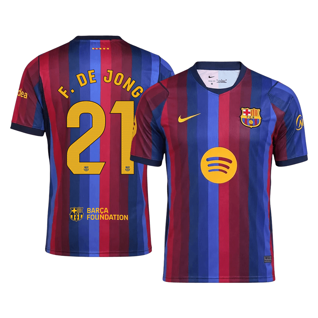 ف. دي يونغ #21 برشلونة القميص الأساسي 2026/27 أزرق وعنابي