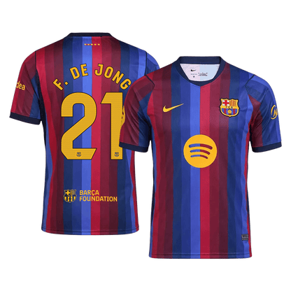 ف. دي يونغ #21 برشلونة القميص الأساسي 2026/27 أزرق وعنابي