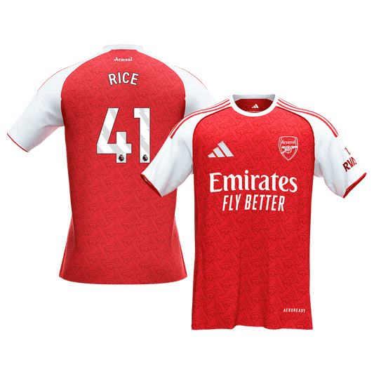 RICE #41 Maillot Domicile Arsenal 2025/26 Rouge - Superbe