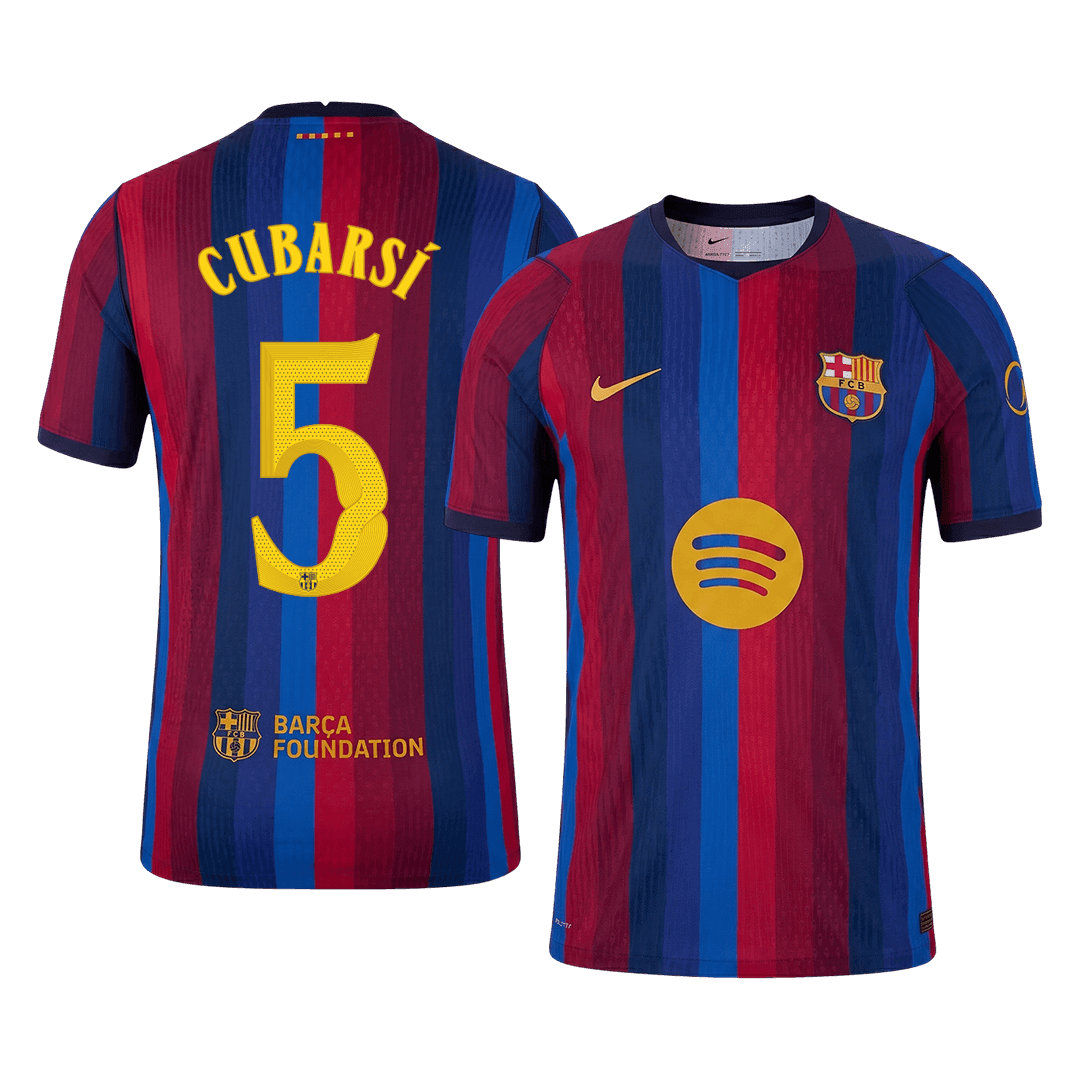 CUBARSÍ #5 Barcelona Domicile Maillot 2026/27 Rouge&Bleu Joueur - UCL