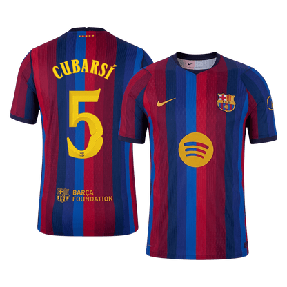 CUBARSÍ #5 Barcelona Domicile Maillot 2026/27 Rouge&Bleu Joueur - UCL