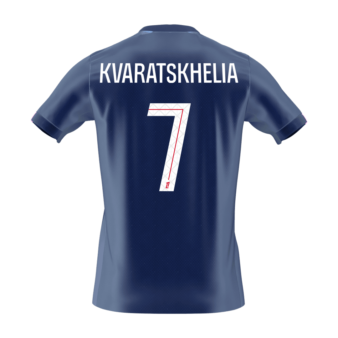 KVARATSKHELIA #7 PSG Domicile Maillot 2025/26 Bleu marine - Super