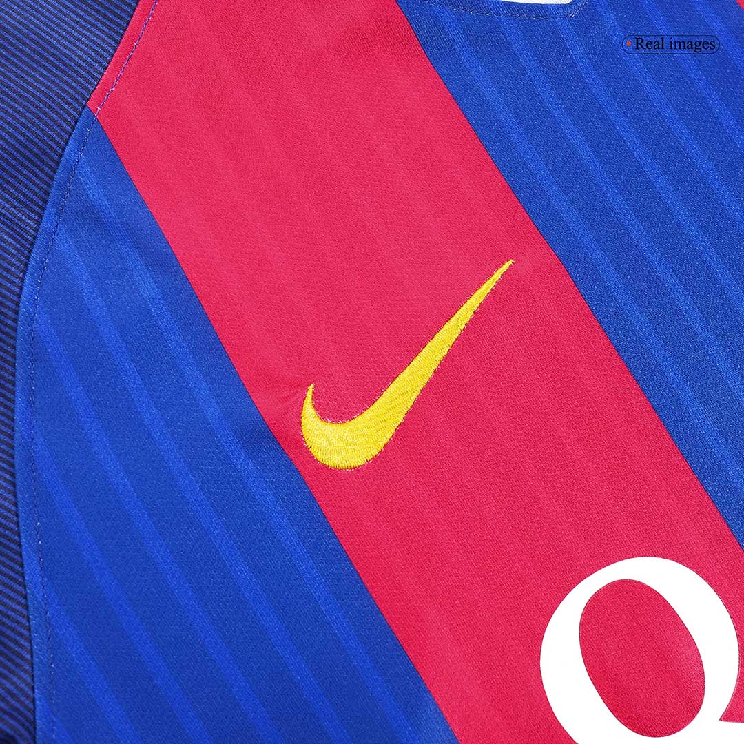 Retro MESSI #10 Barcelona Domicile Maillot 2016/17 Rouge&Bleu