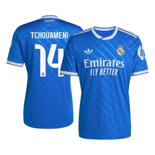 TCHOUAMENI #14 Real Madrid Troisième Maillot 2025/26 Bleu