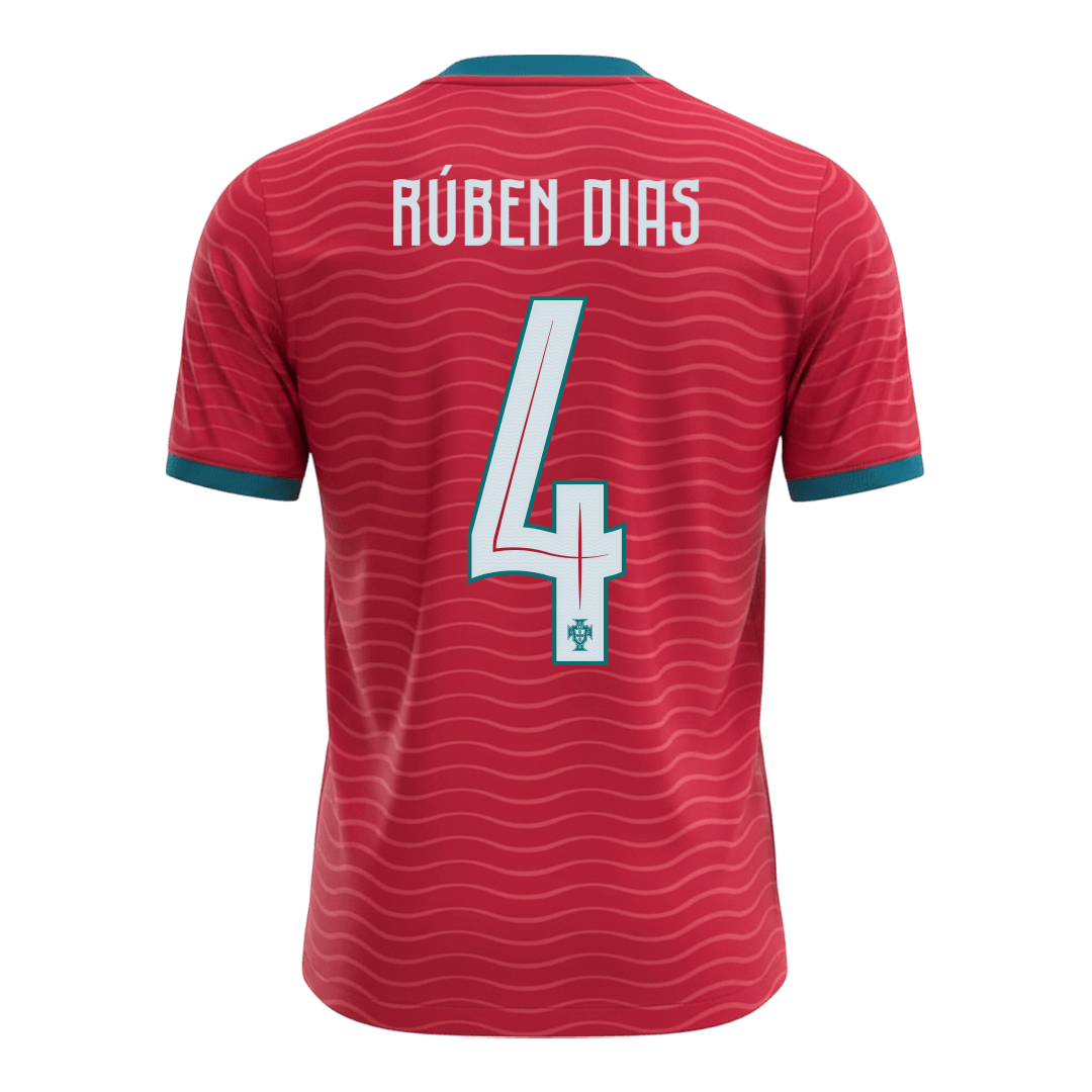 RÚBEN DIAS #4 Portugal Maillot Domicile - Coupe du Monde 2026 Rouge - Super