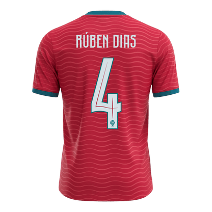 RÚBEN DIAS #4 Portugal Maillot Domicile - Coupe du Monde 2026 Rouge - Super