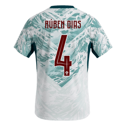 RÚBEN DIAS #4 Portugal Maillot Extérieur - Coupe du Monde 2026 Blanc&Vert