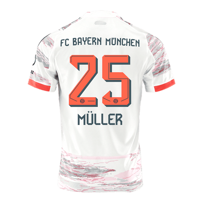 MÜLLER #25 Maillot Extérieur Bayern Munich 2025/26 Blanc