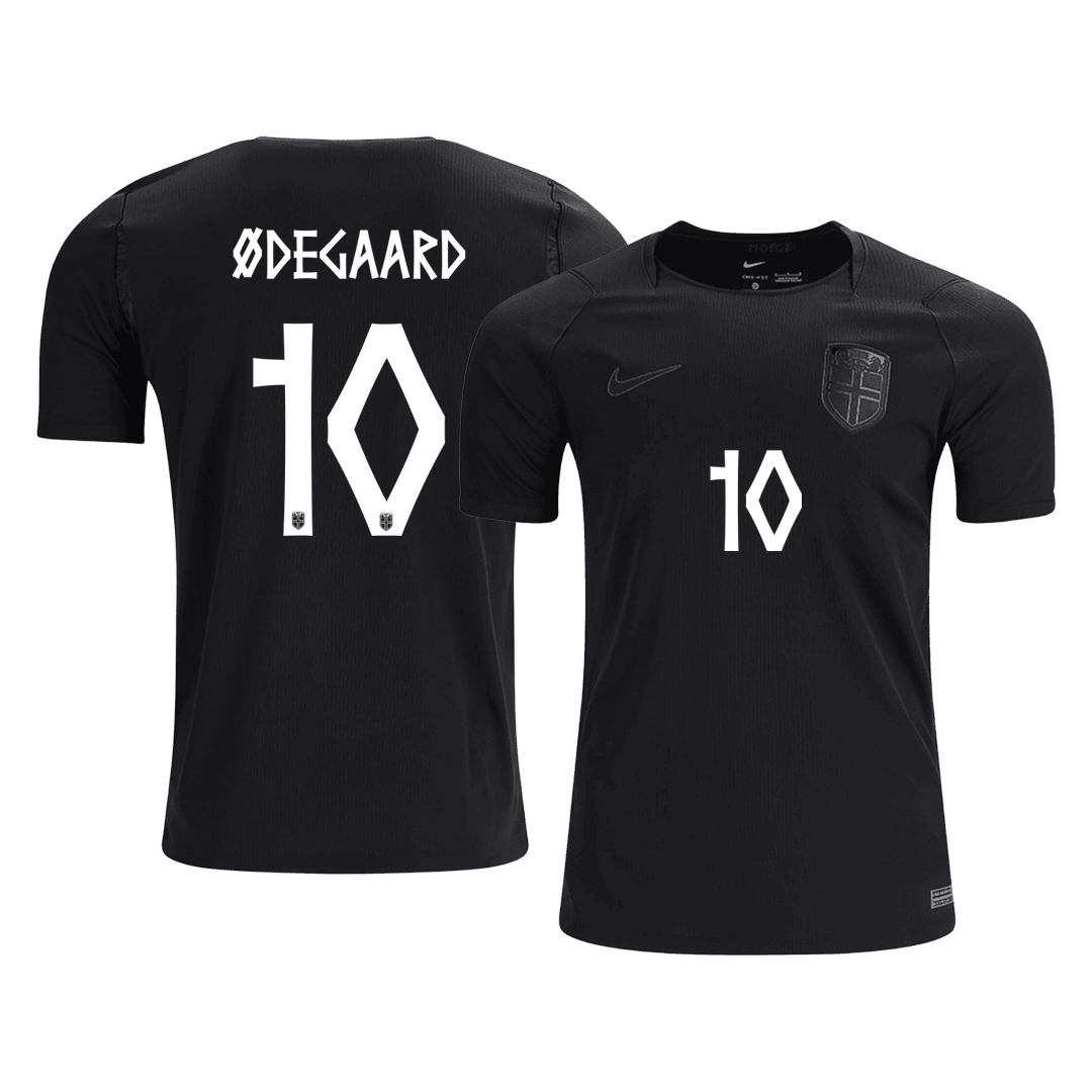 ØDEGAARD #10 Norvège Maillot Extérieur - Coupe du Monde 2026 Noir