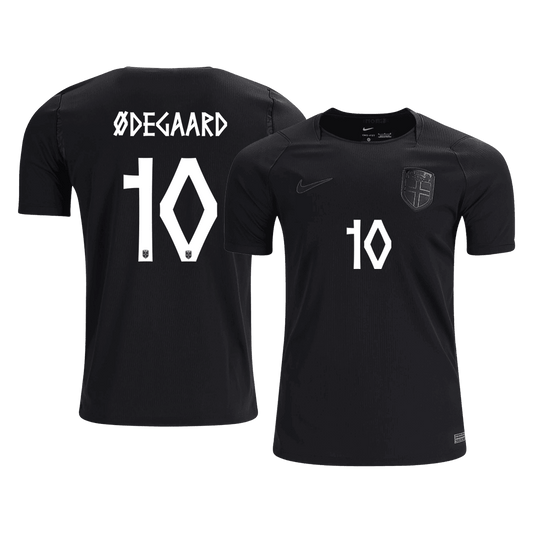 ØDEGAARD #10 Norvège Maillot Extérieur - Coupe du Monde 2026 Noir