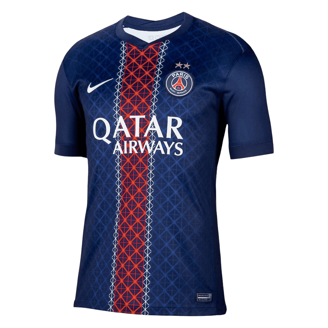 Champions of Europe #26 PSG Domicile Maillot 2025/26 Bleu marine - Super