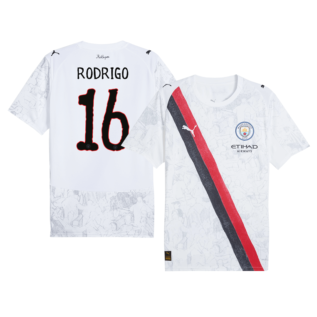 RODRIGO #16 Manchester City Maillot - Coupe du Monde 2025/26 Blanc