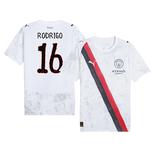 RODRIGO #16 Manchester City Maillot - Coupe du Monde 2025/26 White