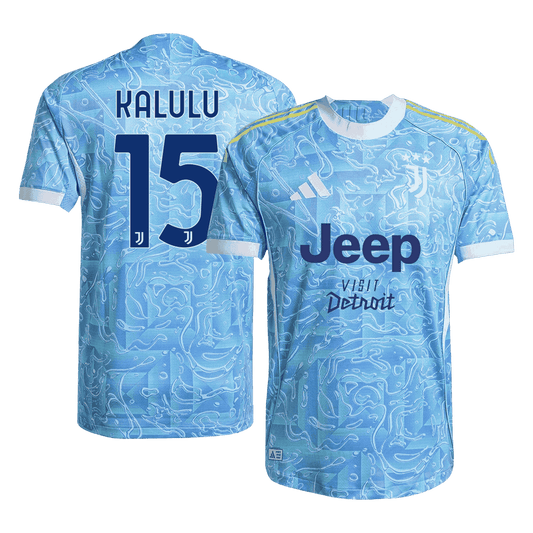 KALULU #15 Juventus Maillot Extérieur 2025/26 Bleu Joueur