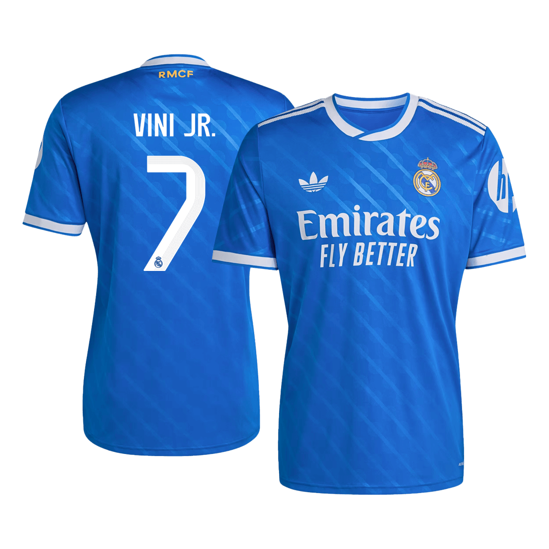 VINI JR. #7 Real Madrid Maillot Third 2025/26 Bleu