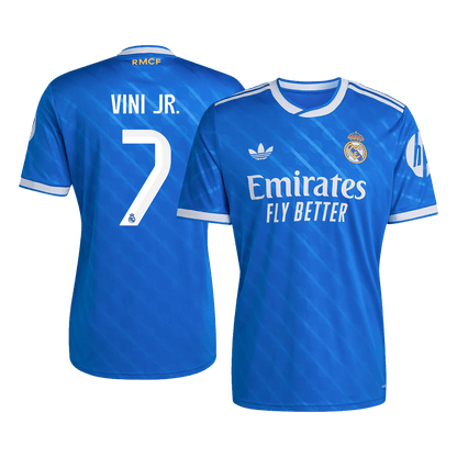 VINI JR. #7 Real Madrid Maillot Third 2025/26 Bleu