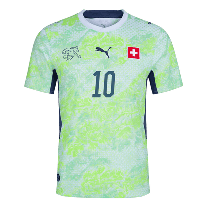XHAKA #10 Maillot Suisse Extérieur - Coupe du Monde 2026 Vert Joueur
